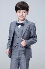 Børne jakkesæt: Altlas - grå - drengejakkesæt i 5 dele 
