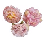 Hårklips romantiske roser i rosa nuancer - 3 stk. 