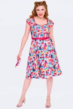 50´er kjole - Miss Flowermilla - sød kjole med flora i mange farver