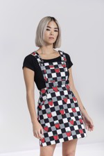 Spencer kjole: Ginberry - Sød Denimkjole med jordbær/tern