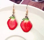 hængeøreringe - jordbær 