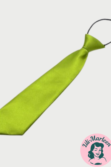 Børne slips, olivengrøn