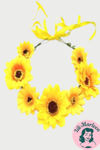 Blomsterkrans med solsikker 