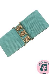 Bredt elastisk bælte, Lys Mint str. 36 - 48 - Hospitalsbælte