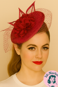 Betager/hat med slør, vinrød