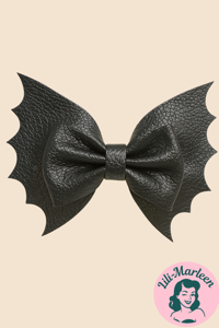 Halloween Hårsløjfe – Sort Sløjfe med Flagermusvinger