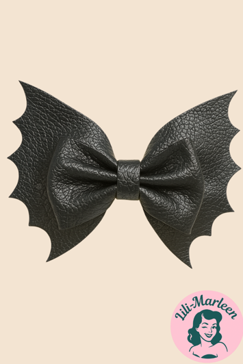 Halloween Hårsløjfe – Sort Sløjfe med Flagermusvinger