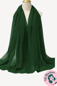 Chiffon Sjal, grøn