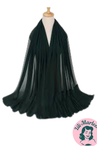 Chiffon Sjal, mørkgrøn