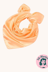 Satin tørklæde til håret eller hals, fersken