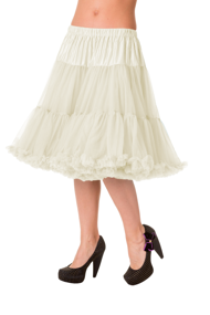 Deluxe petticoat/skørt, mellemlangt - ivort