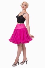 Deluxe petticoat/skørt, kort - hot pink