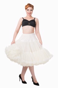 Deluxe petticoat/skørt, ivory - langt