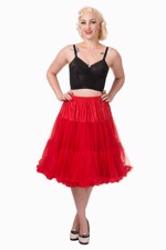 Deluxe petticoat/skørt, Rød - langt