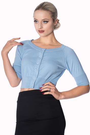 Cardigan, Gina - himmelblå