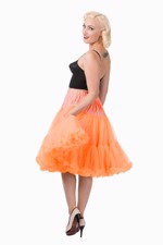 Deluxe petticoat/skørt, mellemlangt - orange