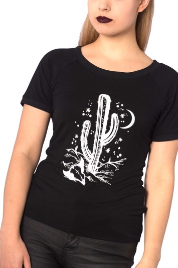 T-shirt: COSMIC CACTUS RAGLAN TOP