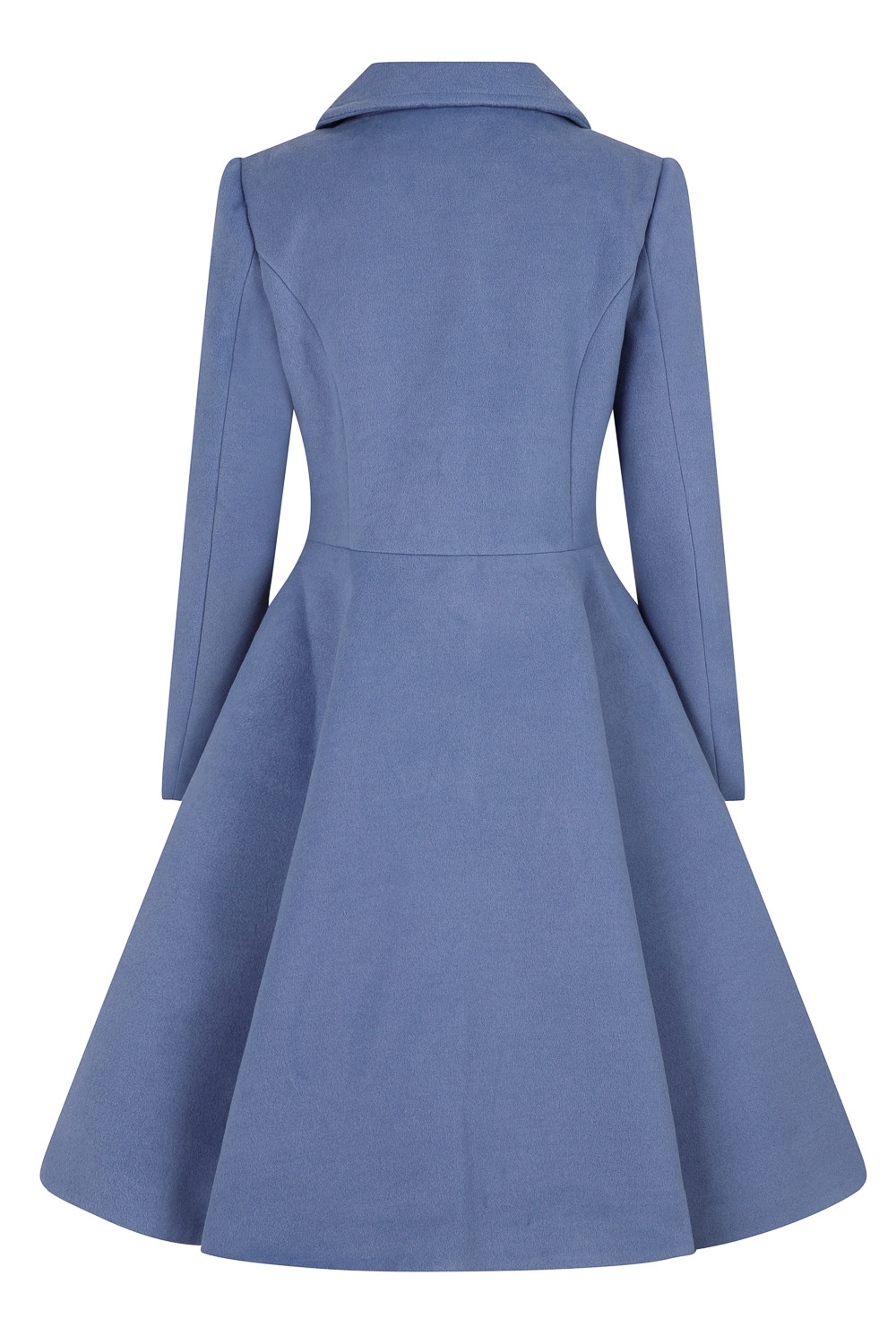 Fahrenheit assistent spiralformet Frakke: Esme - skøn vintageinspireret frakke i lyseblå med sød krave