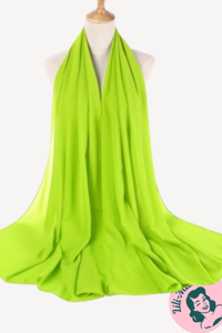 Chiffon Sjal – Frisk Limegrøn