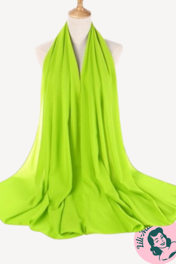 Chiffon Sjal – Frisk Limegrøn