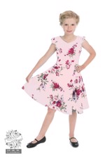 Børne swing kjole; Mini Brigdet, lyserød