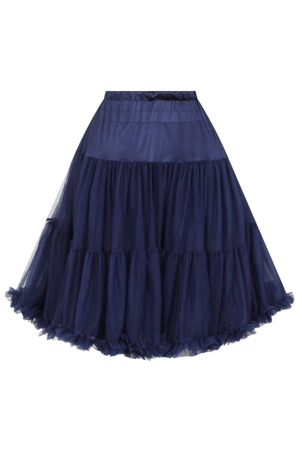 Deluxe petticoat/skørt, midnatsblå - langt