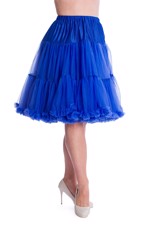 Deluxe petticoat/skørt, mellemlangt - Royal Blå