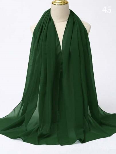 Chiffon Sjal, grøn