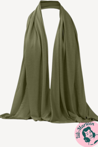 Chiffon Sjal, lys army-grøn