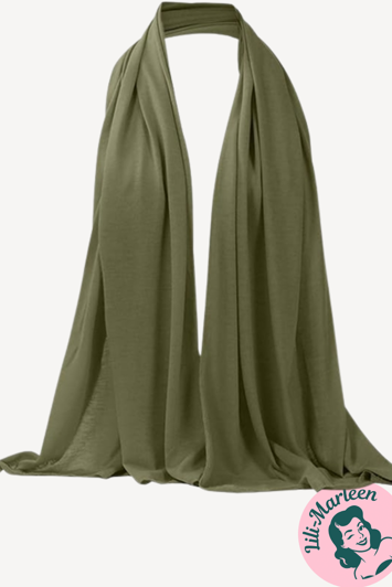 Chiffon Sjal, lys army-grøn