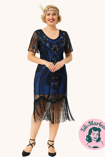1920´er festkjole - Miss Ninnas Song, blå