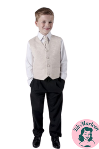 Børne jakkesæt: Milan, champagne - fint jakkesæt i 4 dele 