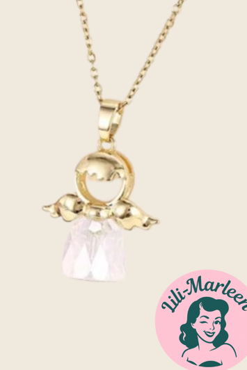 Halskæde med engel, guld