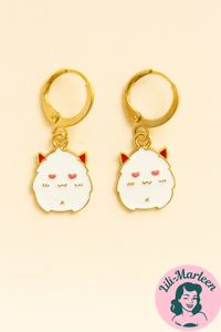 Halloween Øreringe – Mister Nullermand hvid