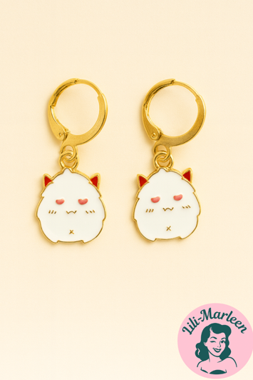 Halloween Øreringe – Mister Nullermand hvid