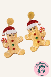 Juleøreringe; Julekagemænd med slikstokke