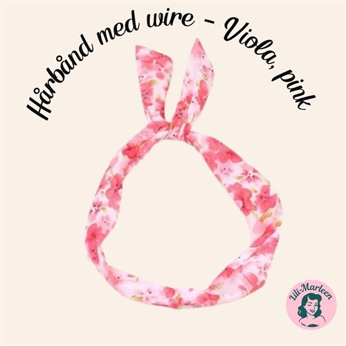 Hårbånd med wire - Viola, pink 