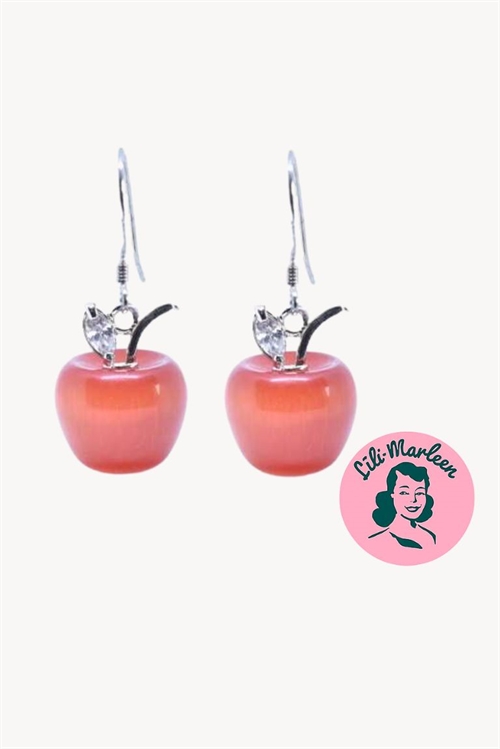 Little Miss Apple – Legesyge øreringe med æble og funklende detalje i 925 sterling sølv