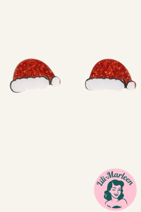 Juleøreringe; den lille røde nissehue