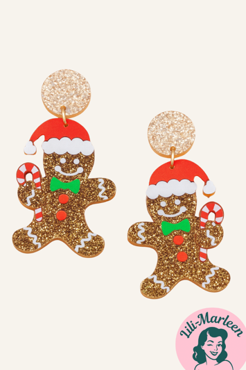 Juleøreringe; kagemænd (store) - jeg vil gang i den....