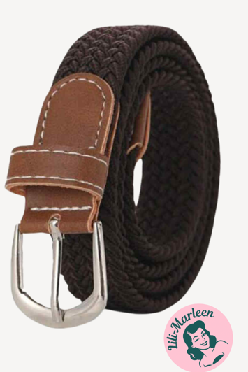 Børnebælte i chokoladebrun – Elastisk komfort og klassisk stil