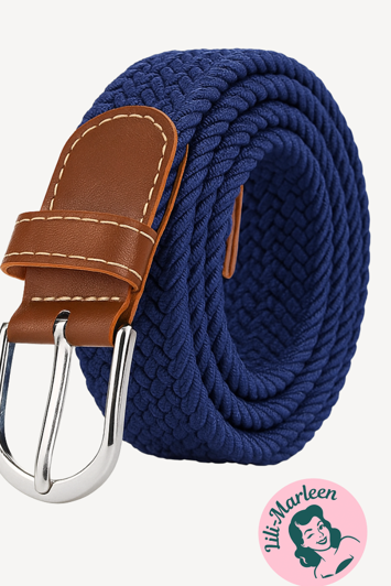 Børnebælte i kongeblå – Elastisk komfort og stil med royal kant 