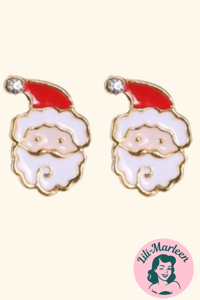 Ørestikker - Julenisser, søde små ørestikker med en lille hvid sten i huen