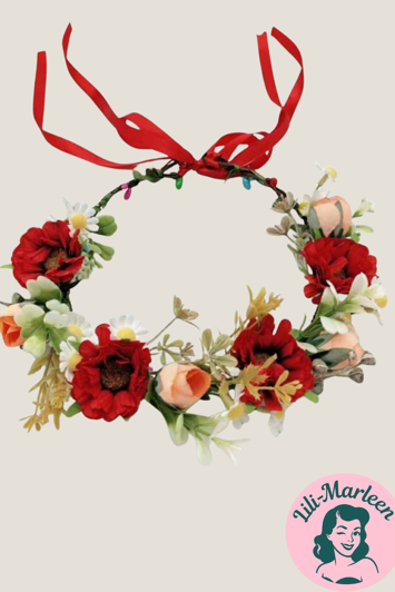 Blomsterkrans – Rosendans i Rød & Crem