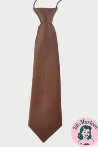 Børne slips, brun 