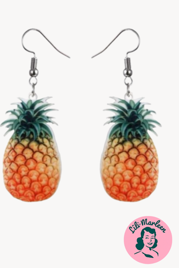 Øreringe - store ananas