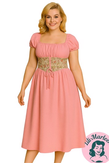 Oktoberkjole - Elfrida - lyserød kjole 