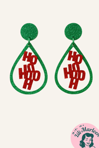 Juleøreringe; julestemning - ho ho ho