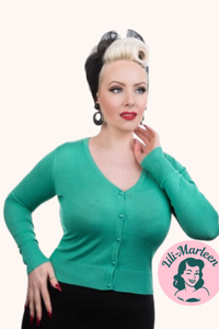 Cardigan, Lady Luck - green