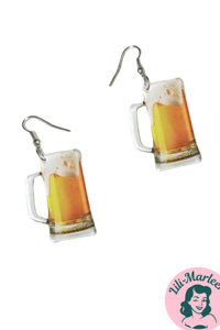 Beer Mug Earrings – Sjove Øreringe i Akryl (3 cm)